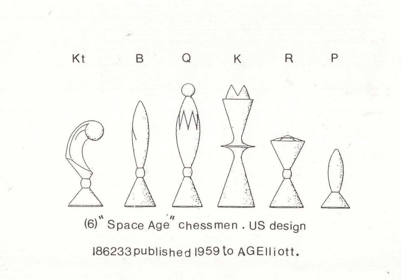 Space Aliens UFO 1950s Chessmen Comic Chess Game Piece Postcard