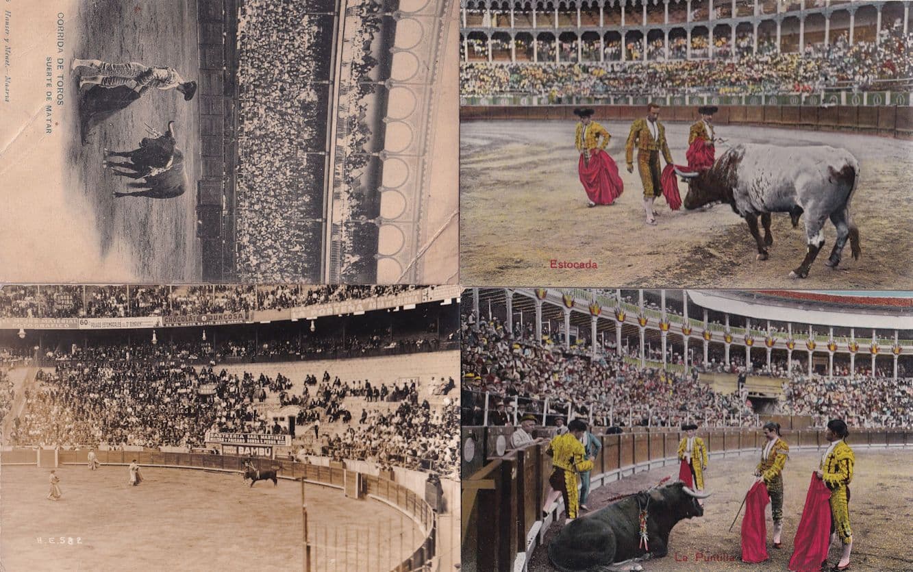 Spanish Bullfighting 4x Antique Incl Real Photo Postcard Bundle