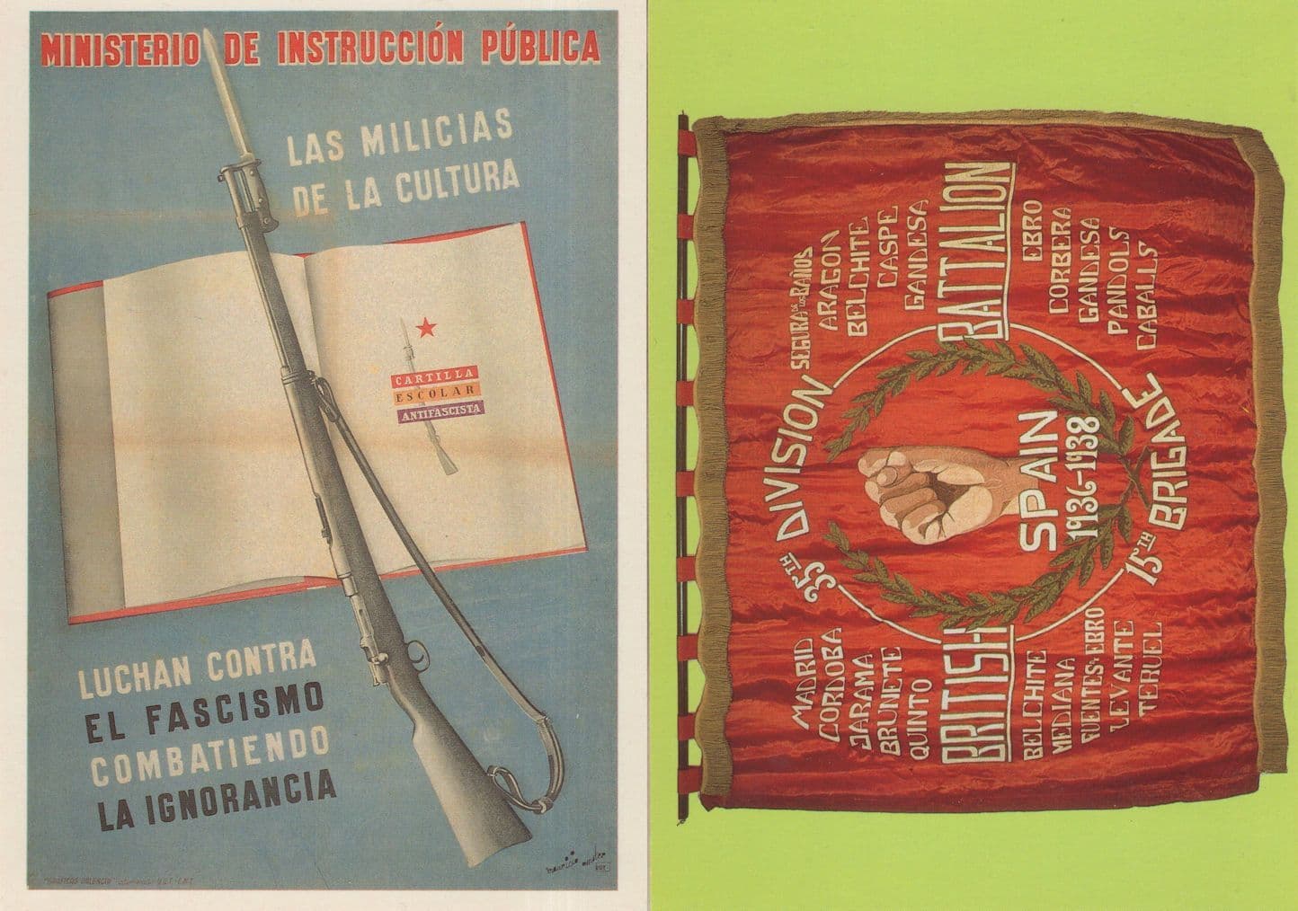 Spanish Fascism Protest War Military 2x Postcard s