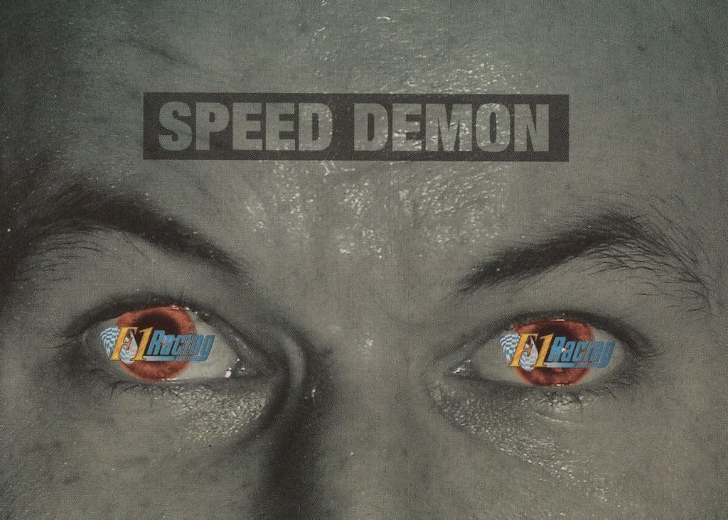 Speed Demon Vintage F1 Racing Computer Game Advertising Postcard