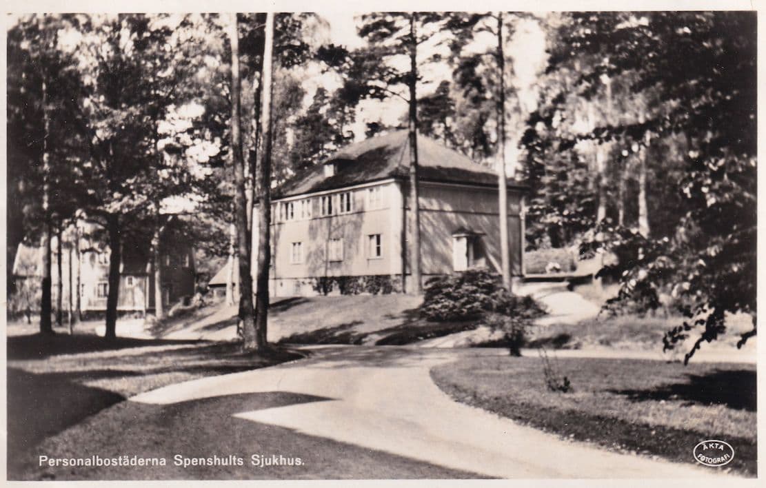 Spenshults Sjukhus Personalbostaderna Swedish RPC Postcard