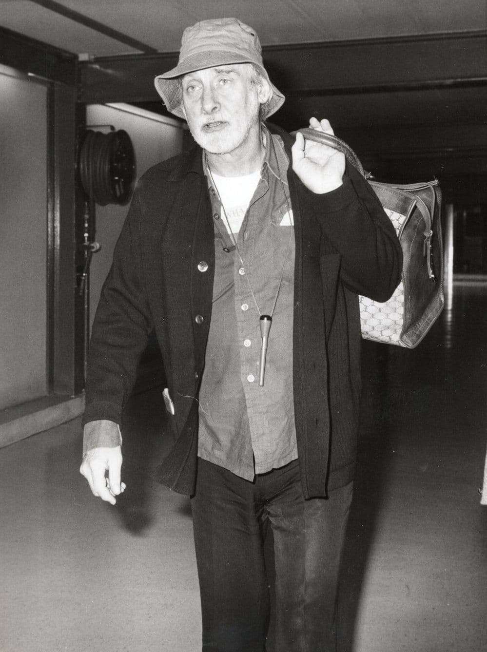 Spike Milligan at London Heathrow Airport Asia Australia Tour Press Photo