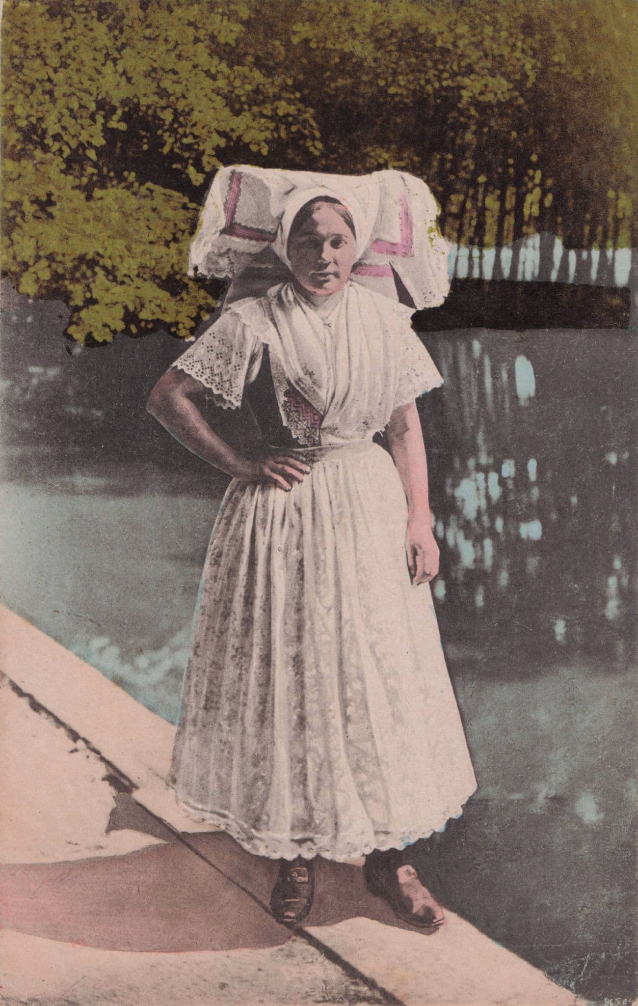 Spreewald Wendisches Madchen Old German Postcard