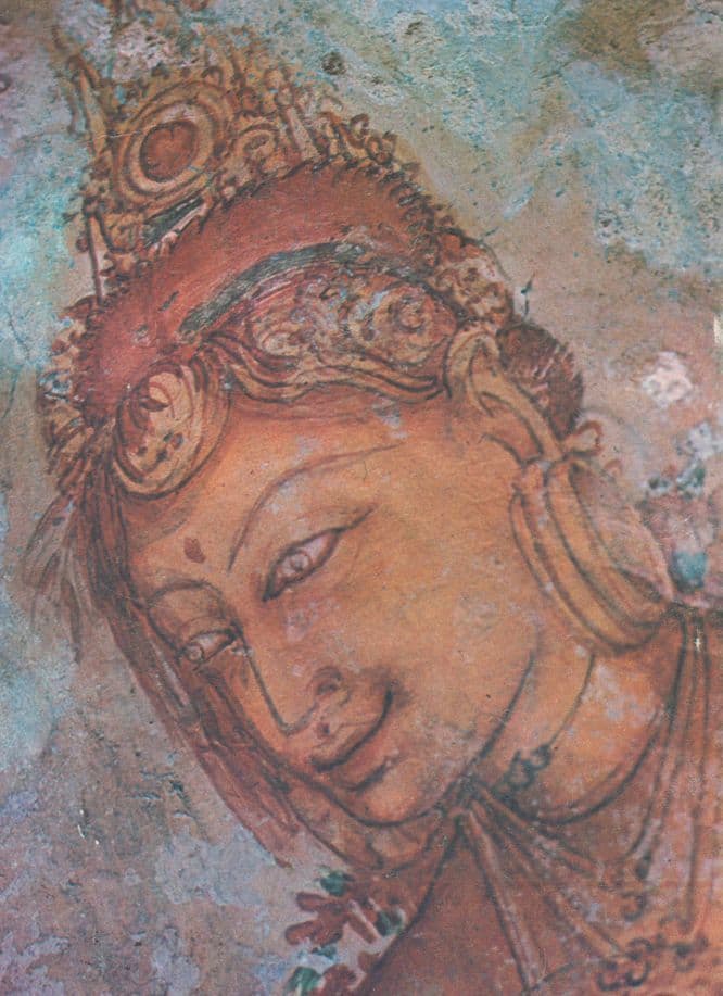 Sri Lanka Ancient Artist Preserved Rock Painting Postcard