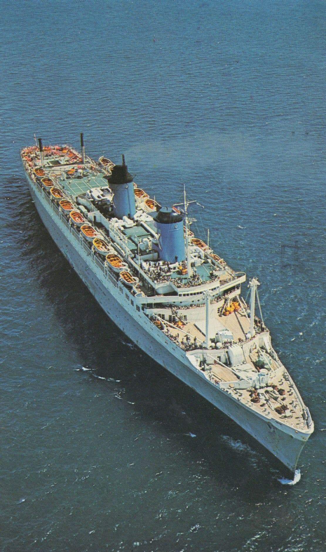 SS Australia Chandris Lines On Board Scrabble Game 1975 Cruise Ship Postcard