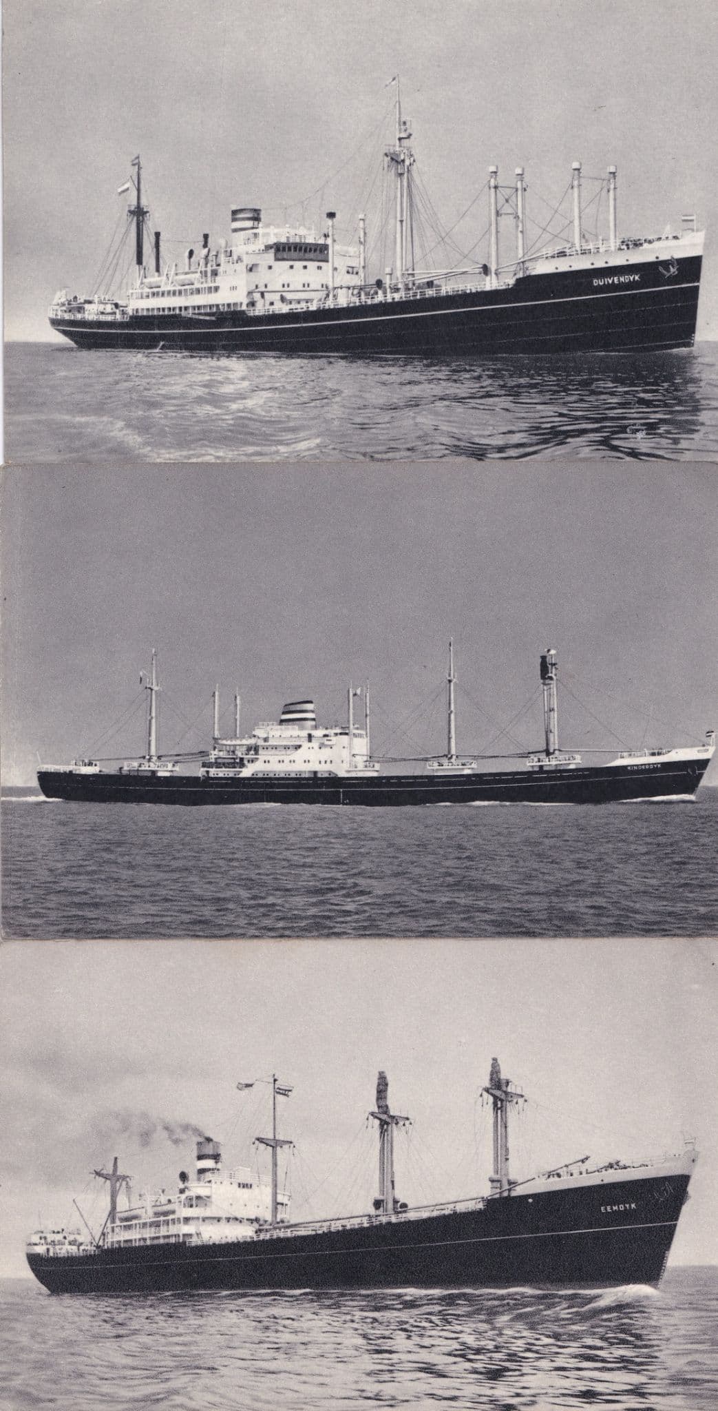 SS Eemdyk Kinderyk Duivendyk 3x Holland to America Line Ship Postcard s