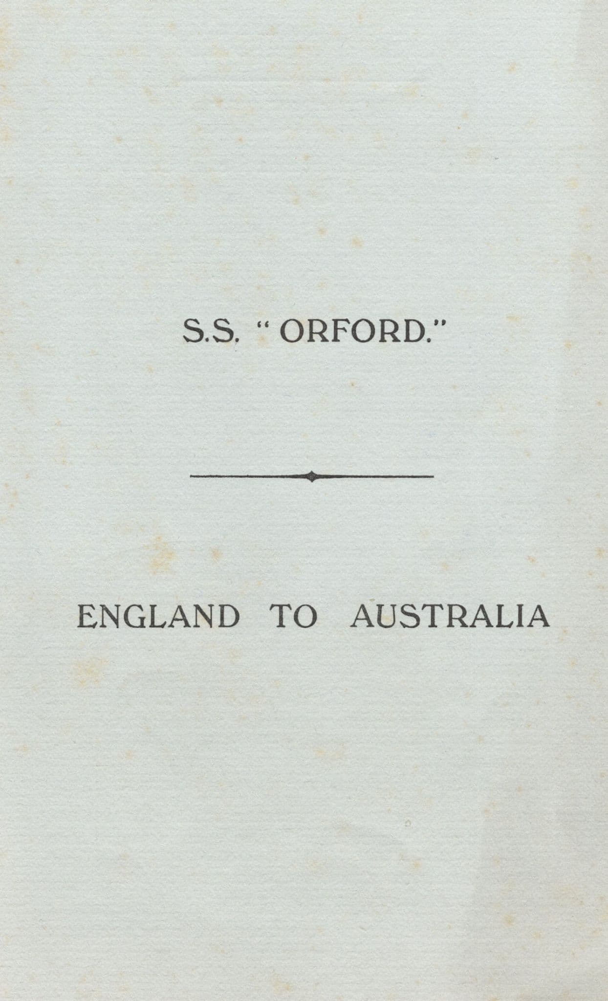 SS Orontes P&O Cruise Ship 1956 Australia Gibraltar Map Book -let
