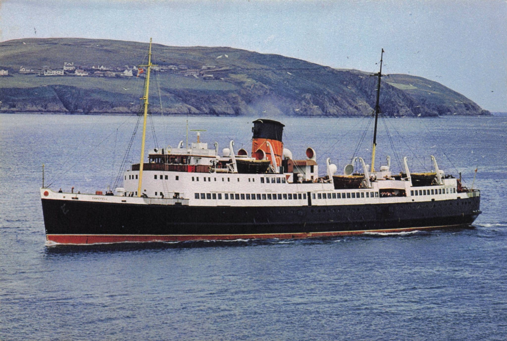 SS Snaefell Isle Of Man Steam Company Ship Athur Dixon 1970s Postcard