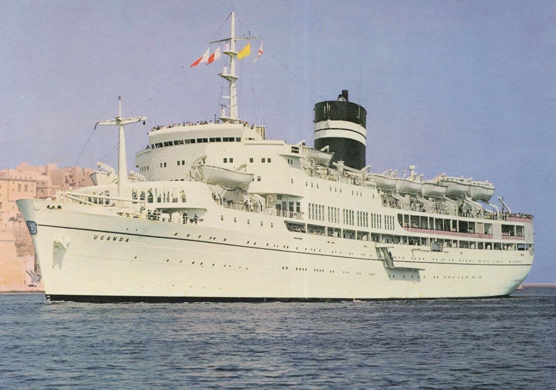 SS Uganda Ship Rare Tonnage Postcard