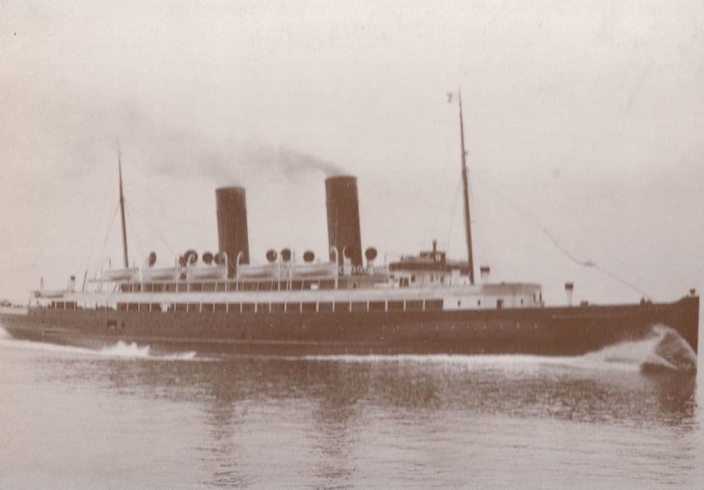 SS Viking Ship Sailing Trials Mersey Isle Of Man Real Photo Postcard