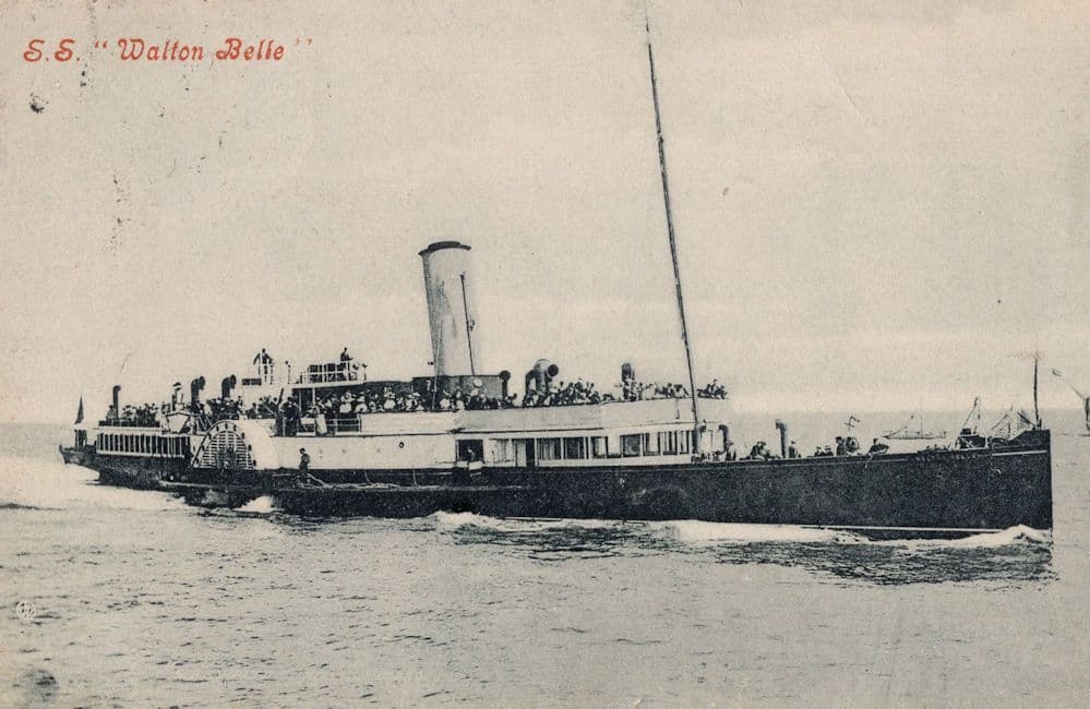 SS Walton Belle Ship Antique 1905 Postcard