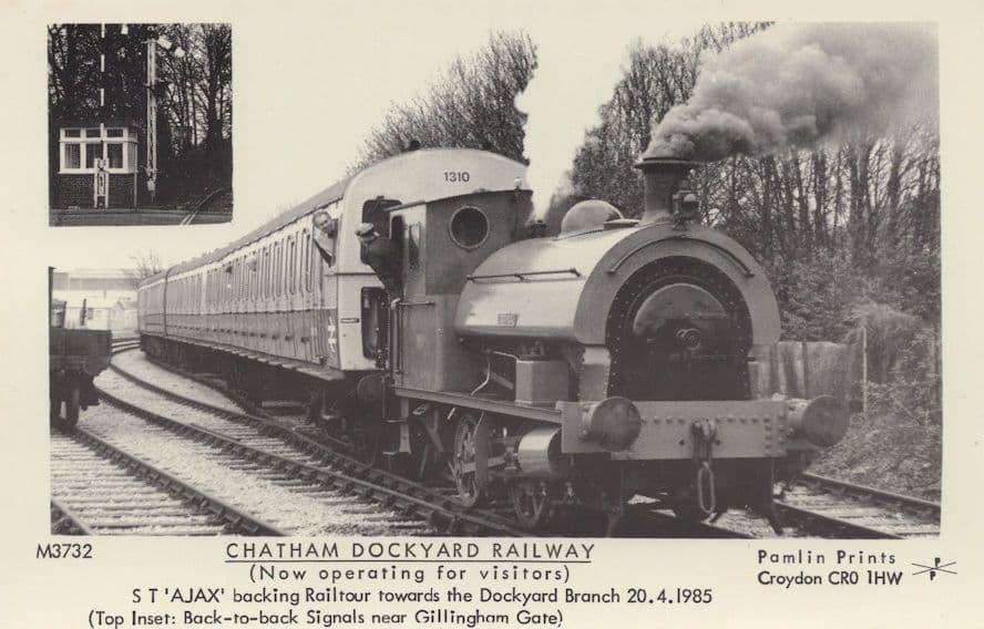 ST Ajax Train at Chatham Dockyard Railway in 1985 Postcard