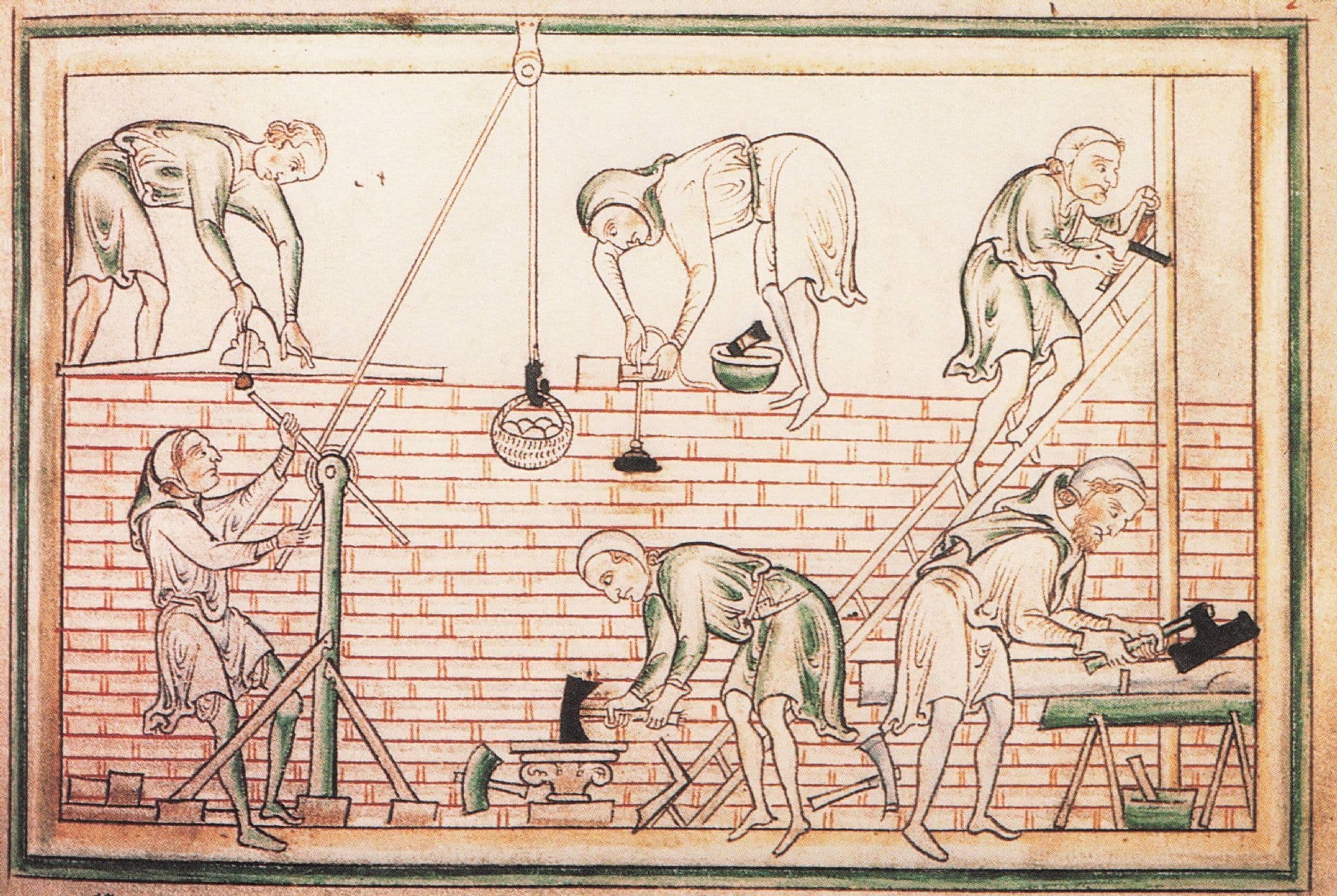 St Albans Church Herts Built King Offa's Men Painting Postcard