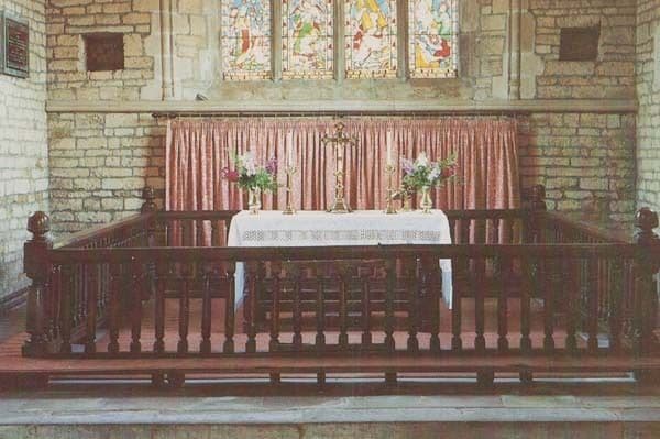 St Andrews Village Church Unique Antique Altar Rails Lyddington Rutland Postcard