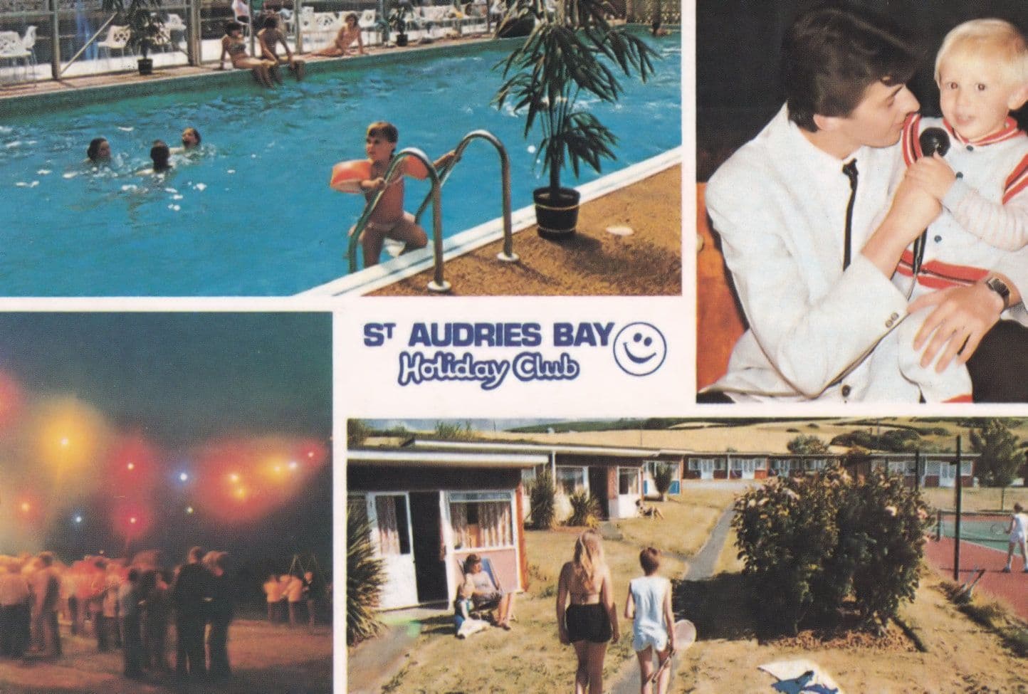 St Audries Bay Holiday Club Camp Minehead Child With DJ Chalets Postcard