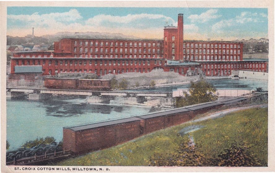 St Croix Cotton Mills Milltown Canada Old Postcard