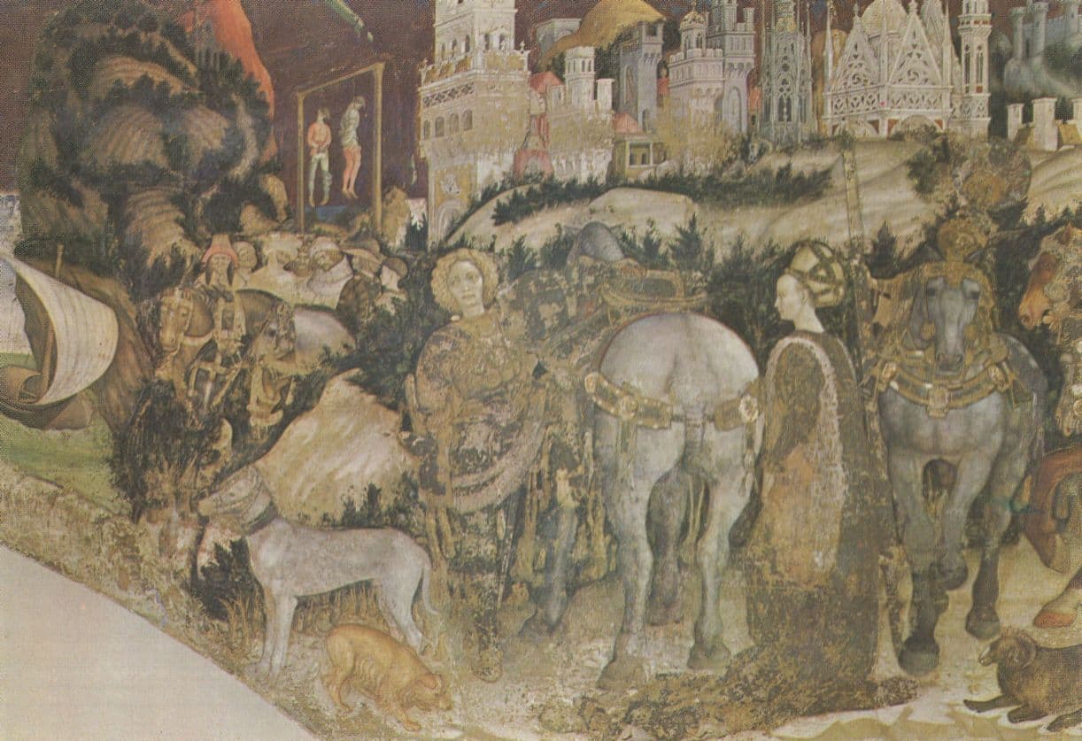 St George & The Princess Painting Postcard