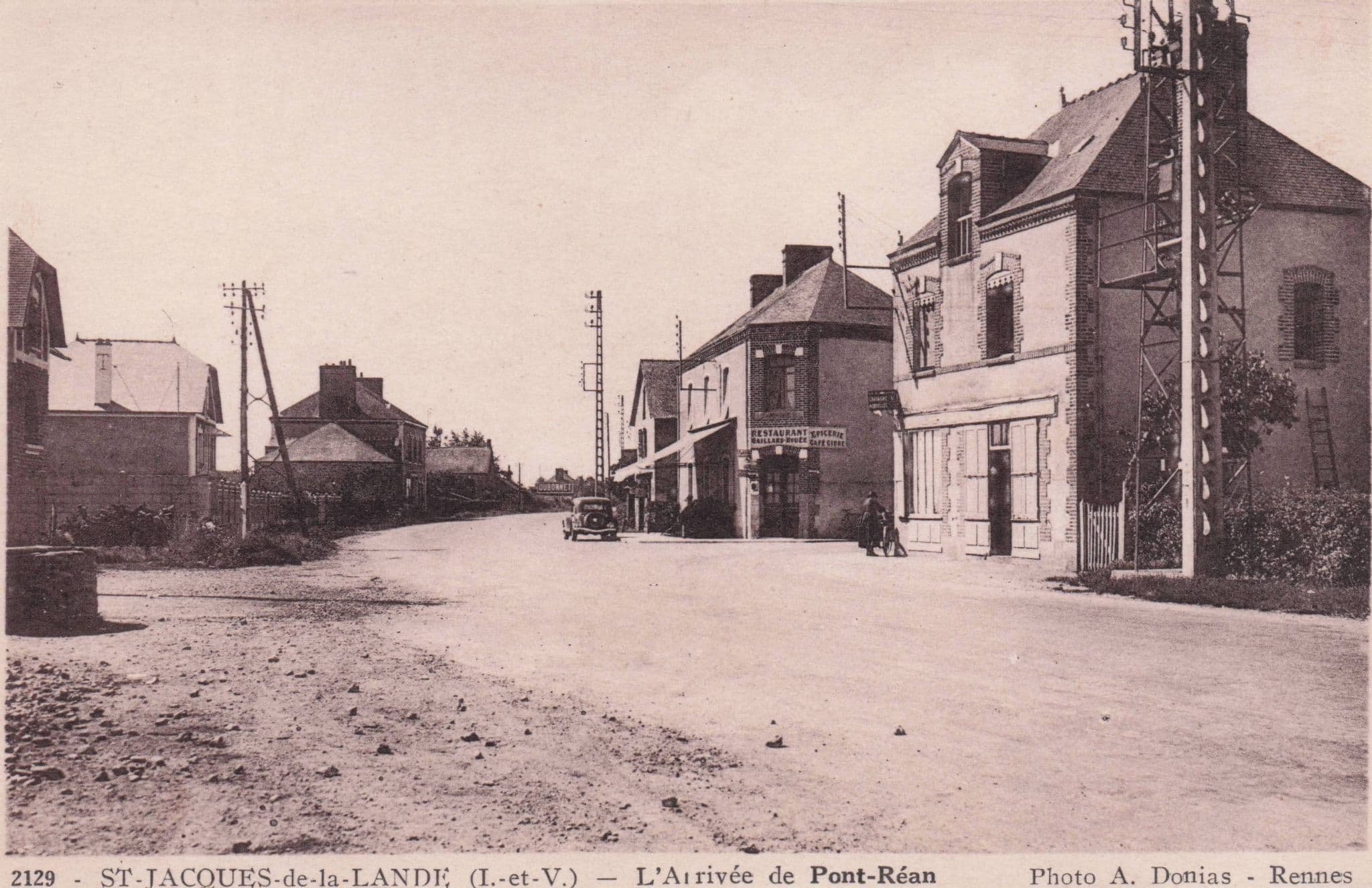St Jacques De La Lande L'Arrivee De Pont Rien Old French Postcard