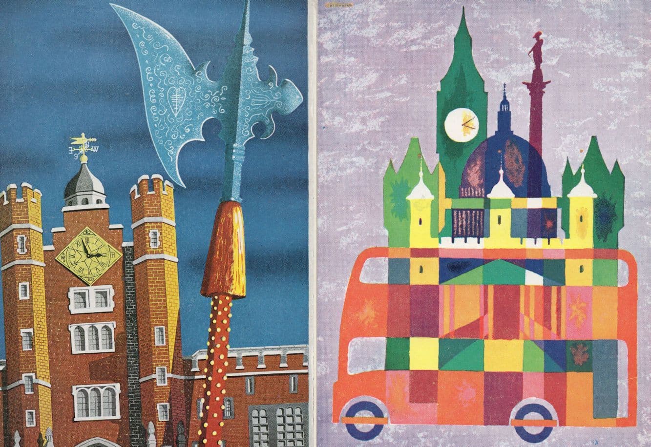 St James Palace 2x London Underground Poster Postcard s