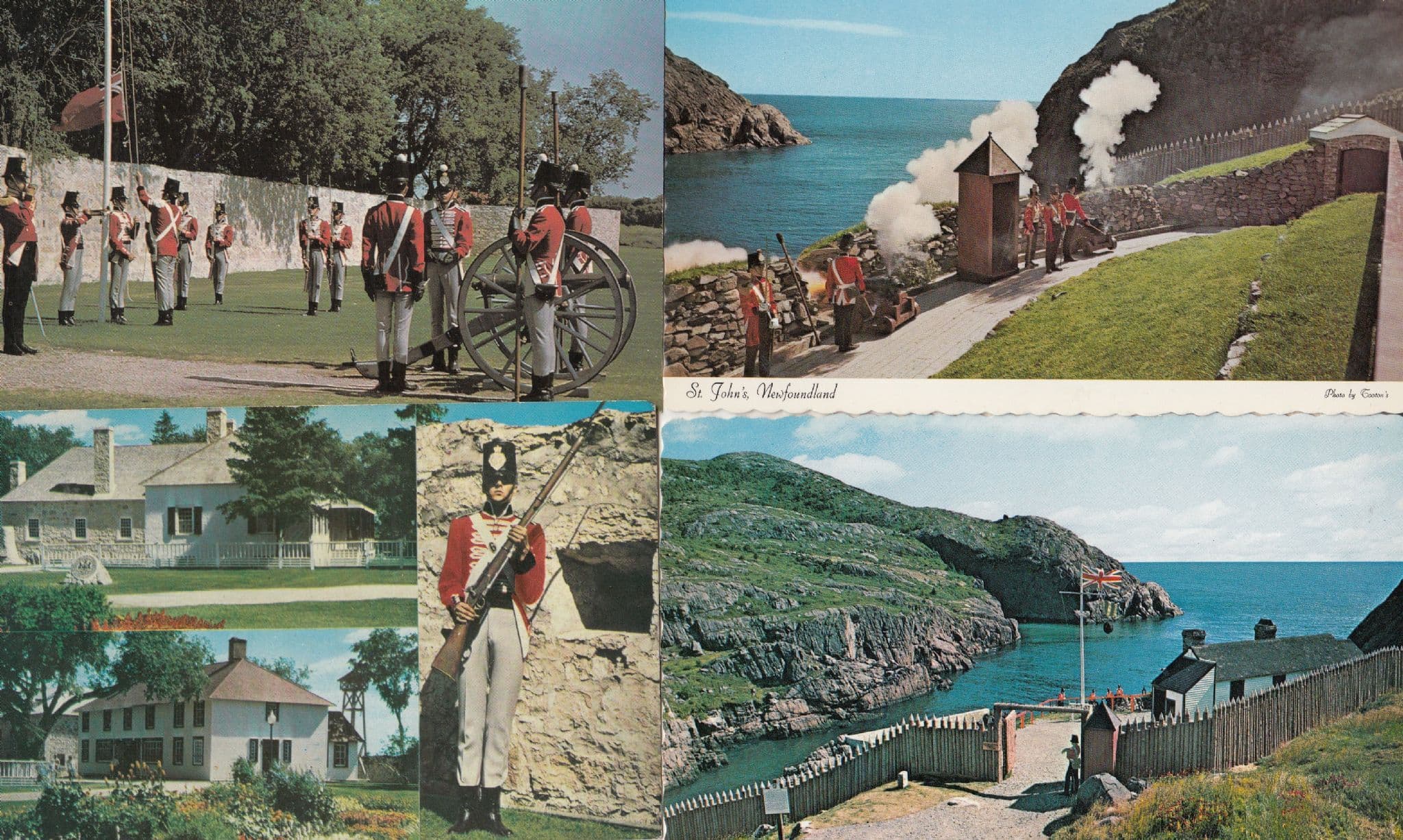 St Johns Newfoundland Lower Fort Garry Manitoba 4x Canada Military Postcard s