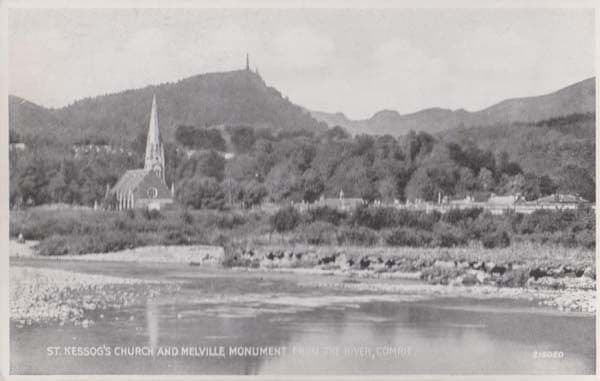 St Kessogs Church at Comrie River Scottish Antique Postcard