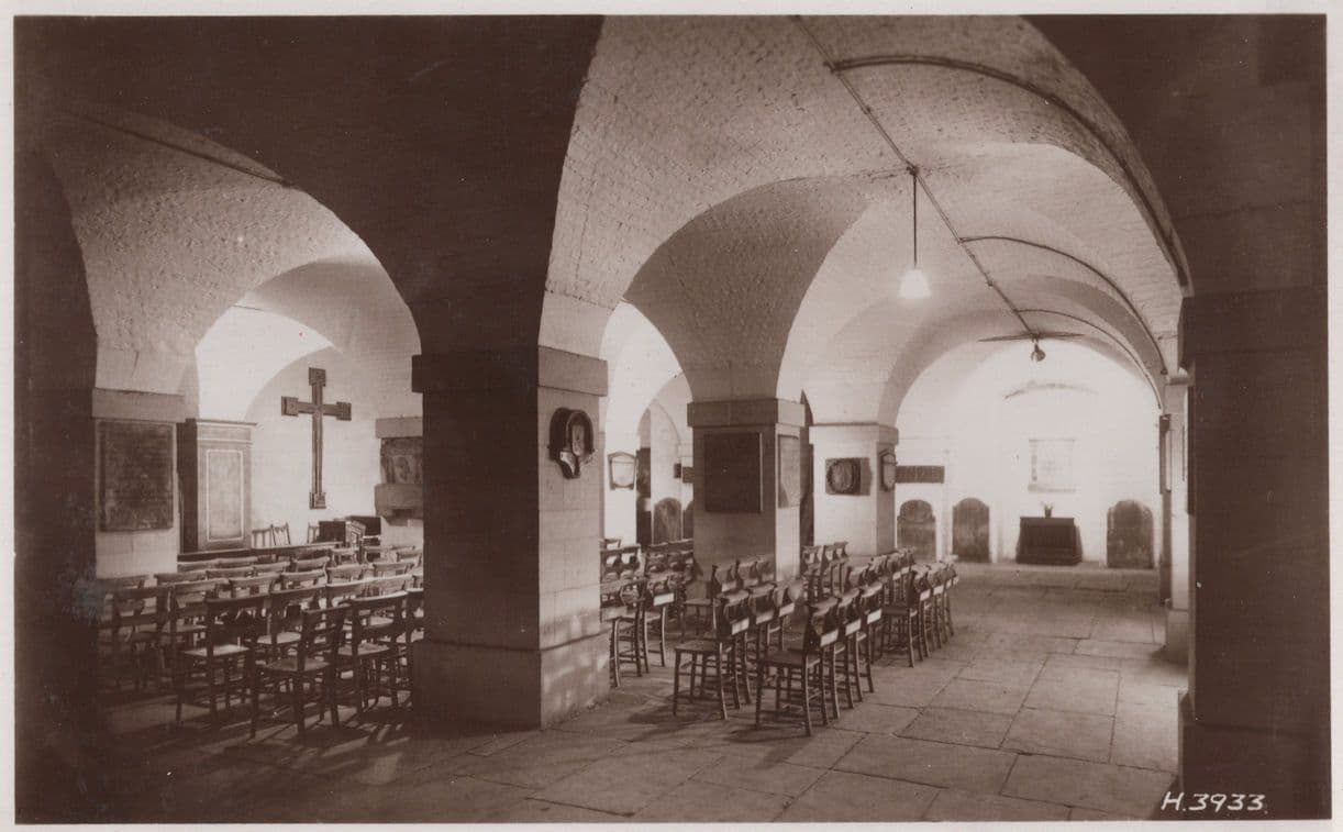 St Martins In The Fields Crypt London Real Photo Postcard