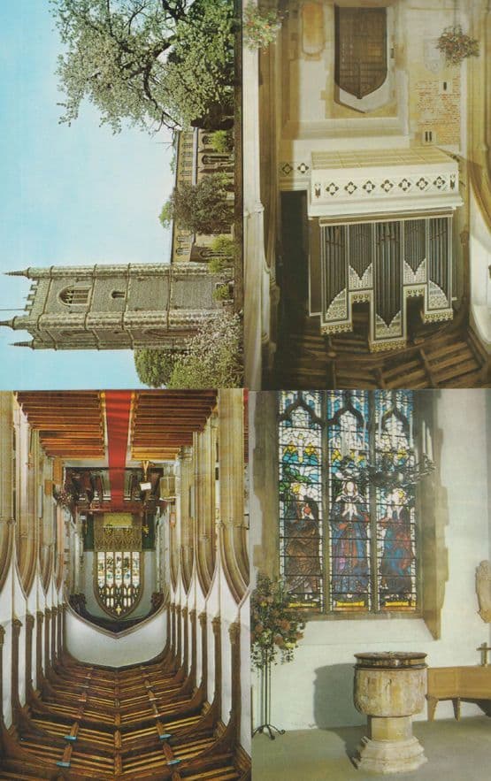 St Marys Church Dedham 1970s 4x Postcard
