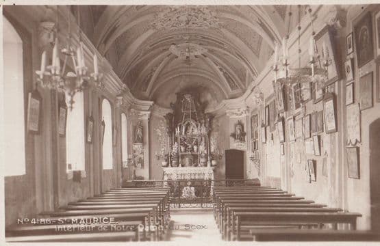 St Maurice Notre Dame Chapelle 2x Antique Postcard