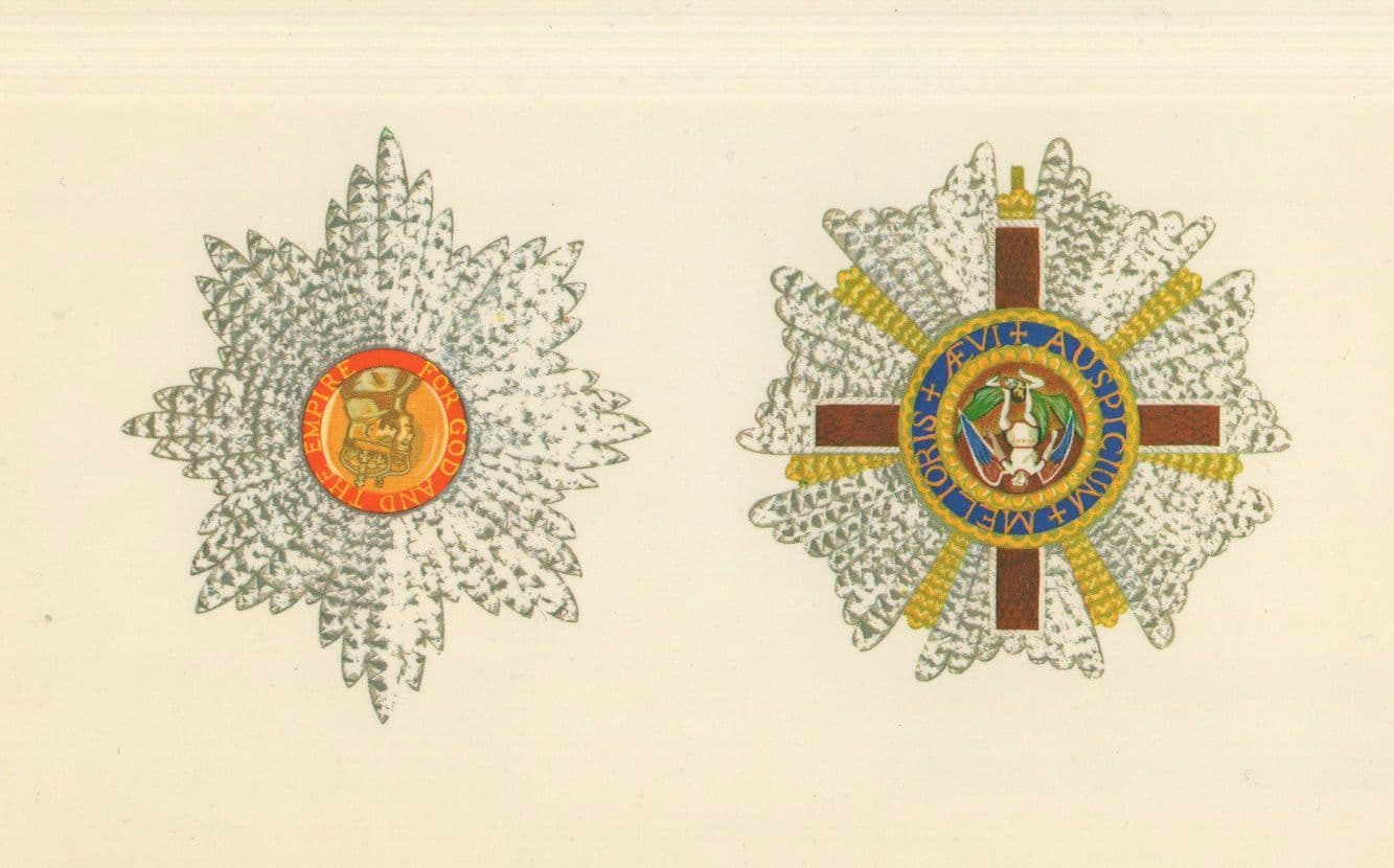 St Michael Saint George 2x Shield Postcard
