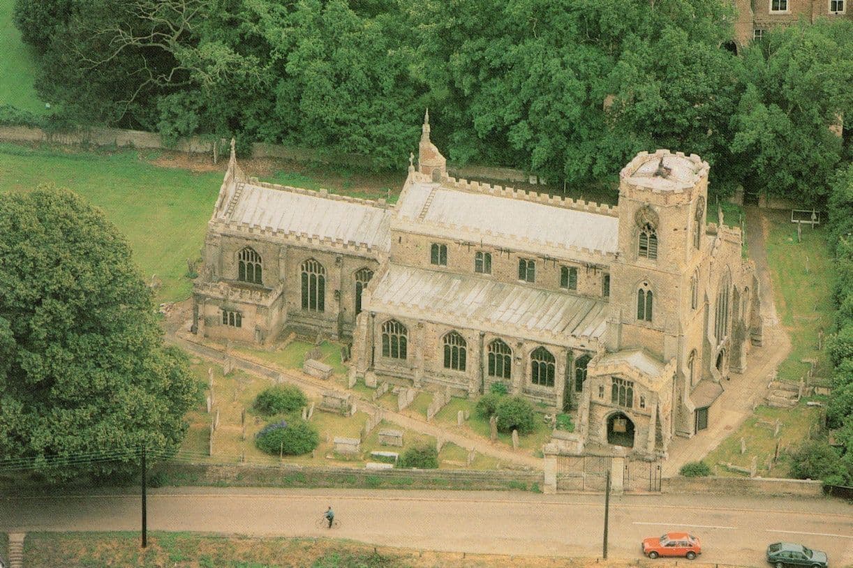 St Peters Church Upwell Norfolk Spectacular Aerial Postcard