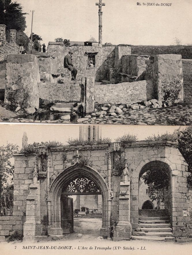 St Saint Jean Du Doigt 2x Old French Postcard s