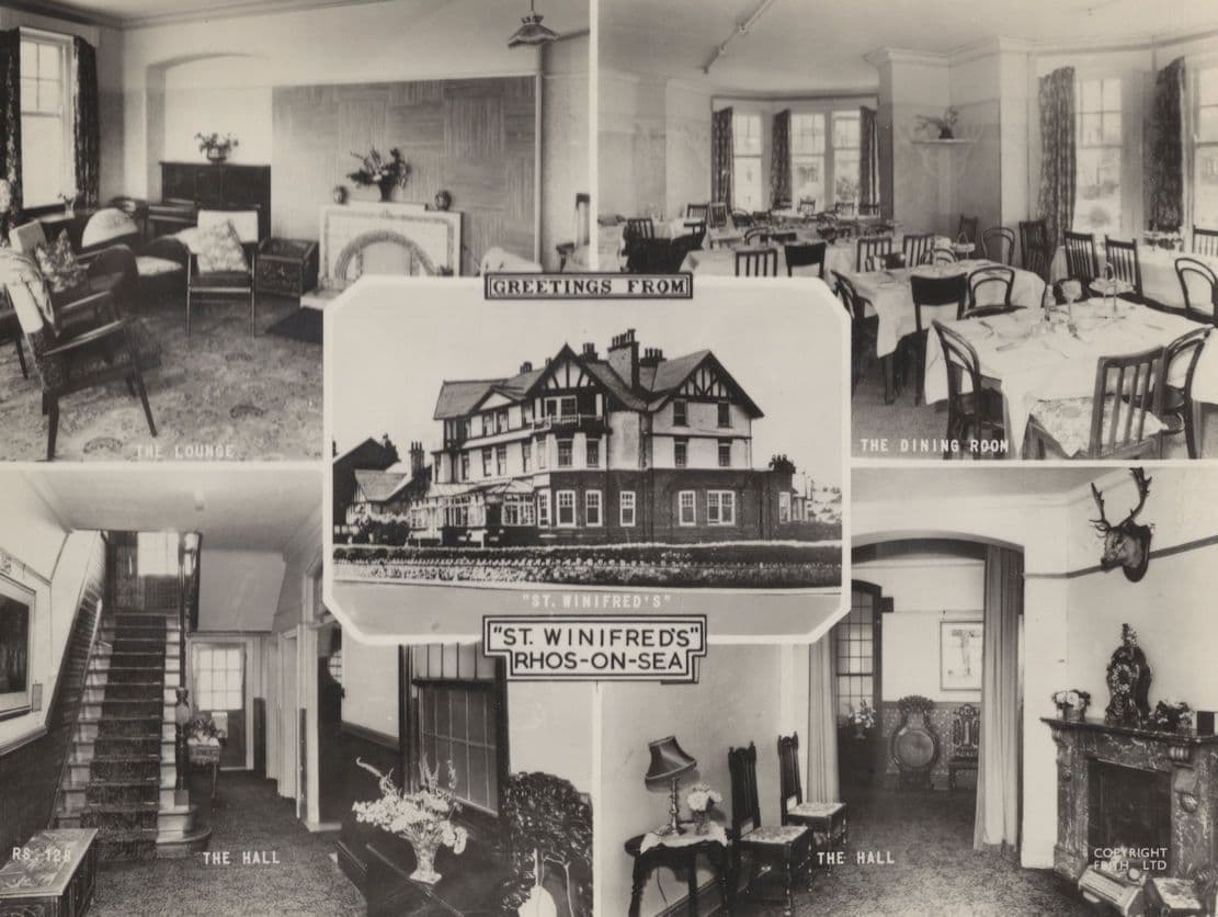 St Winifreds Christian Holiday Home Rhos On Sea Welsh Postcard