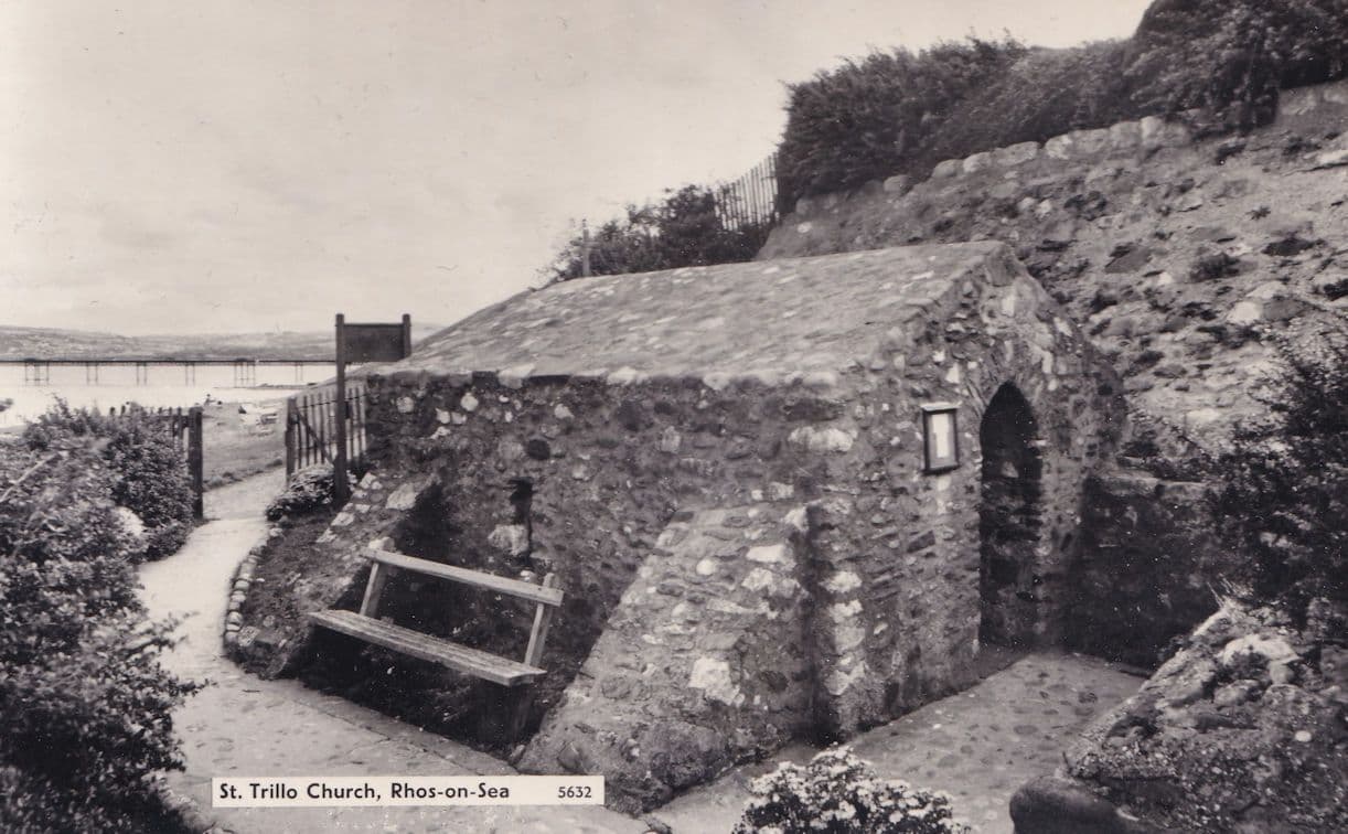 St. Trillo Church Rhos on Sea North Wales 5632 RPC Postcard