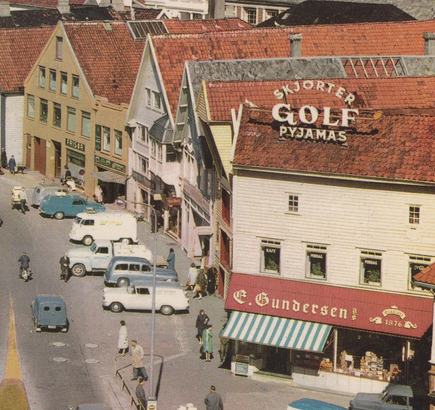 Stadvanger Norway Golf Pyjamas Shop Postcard