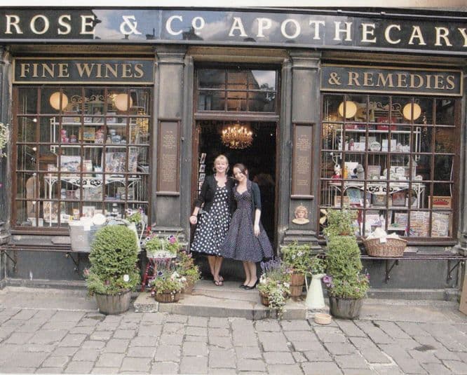 Staff At Rose & Co Haworth Confectioners Gift Shp Chemists Yorkshire Postcard