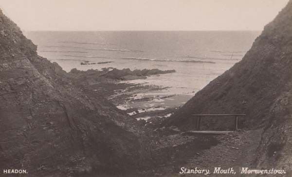 Stanbury Mouth Morwestow Mountain View Headon Real Photo Cornwall Rare Postcard