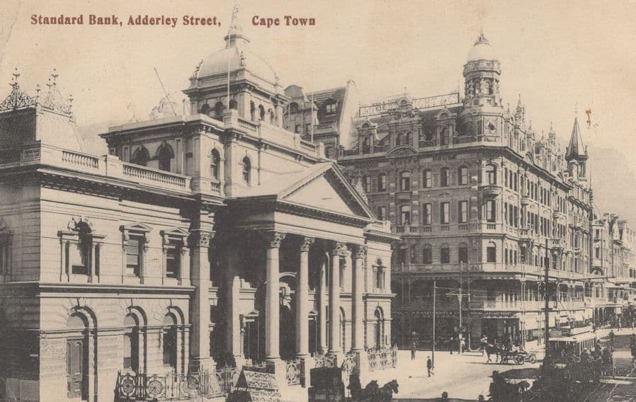 Standard Bank Adderley Street Cape Town Old Postcard