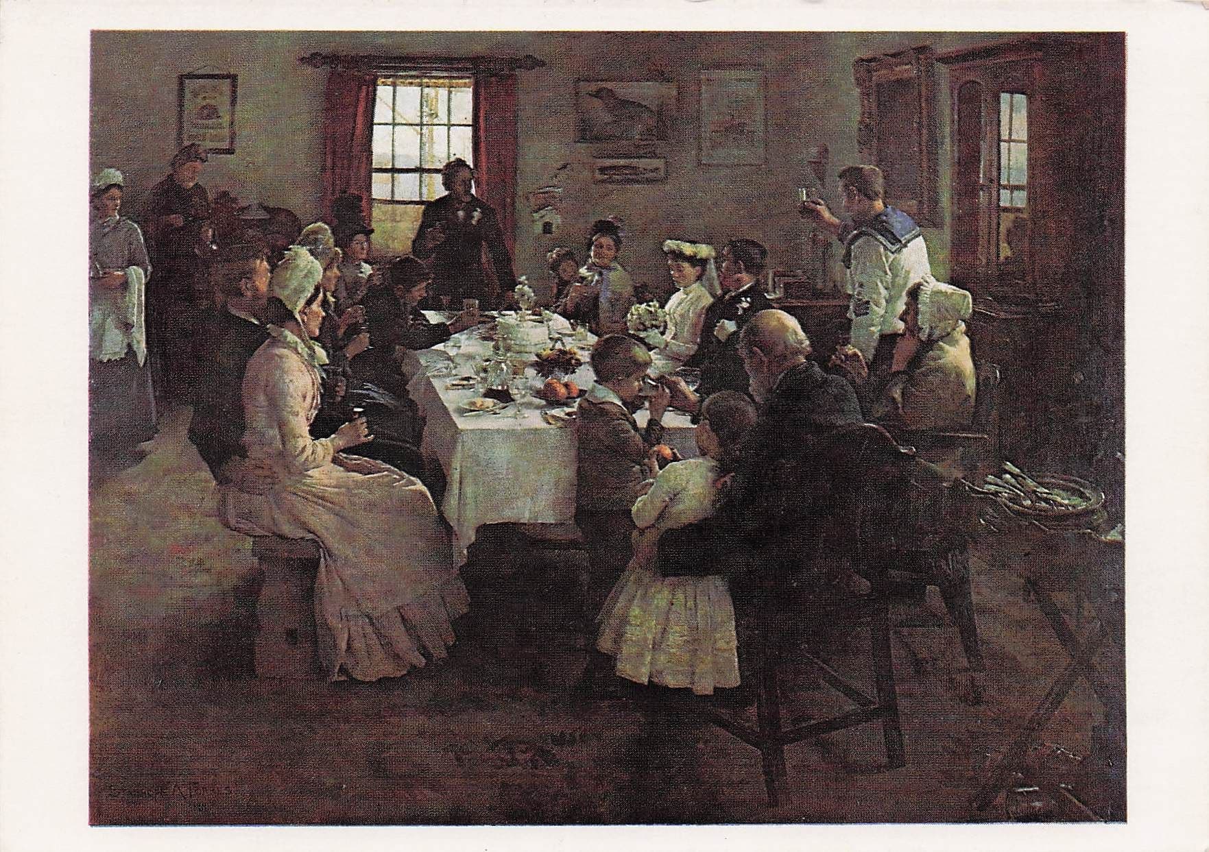 Stanhope A Forbes The Health Of The Bride Painting Postcard