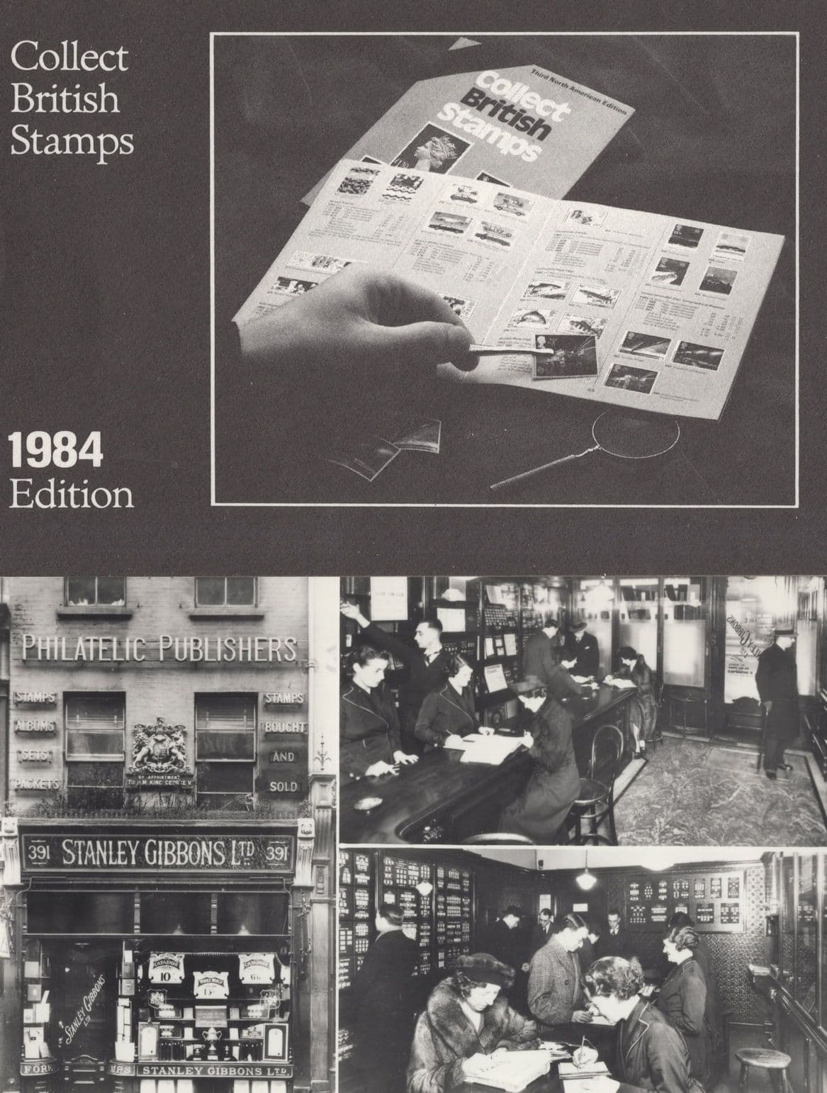 Stanley Gibbons 1984 Stamp Catalogue & London Shop 2x Postcard s