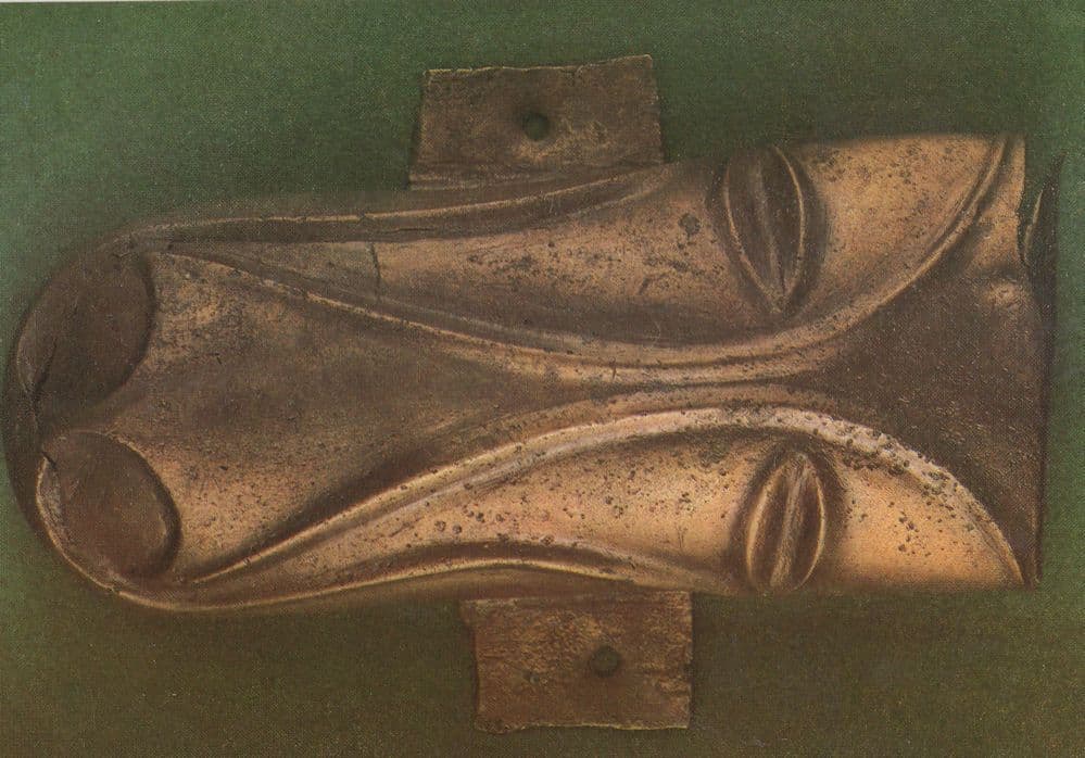 Stanwick Yorkshire Celtic Horse Mask Bronze Plaque Postcard