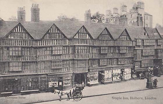Staple Inn Holburn London Antique Postcard