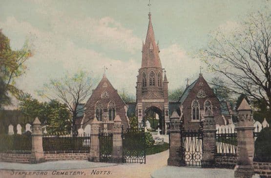 Stapleford Cemetary Nottingham Antique Postcard