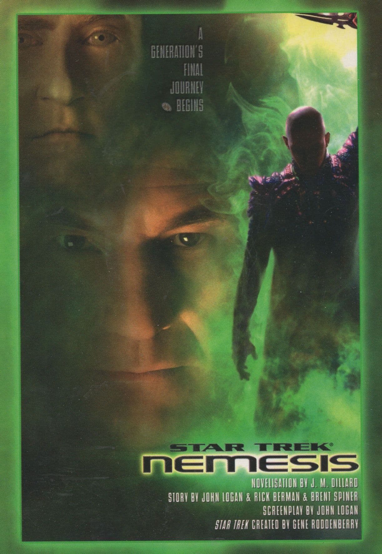 Star Trek Nemesis The Book Advertising Postcard