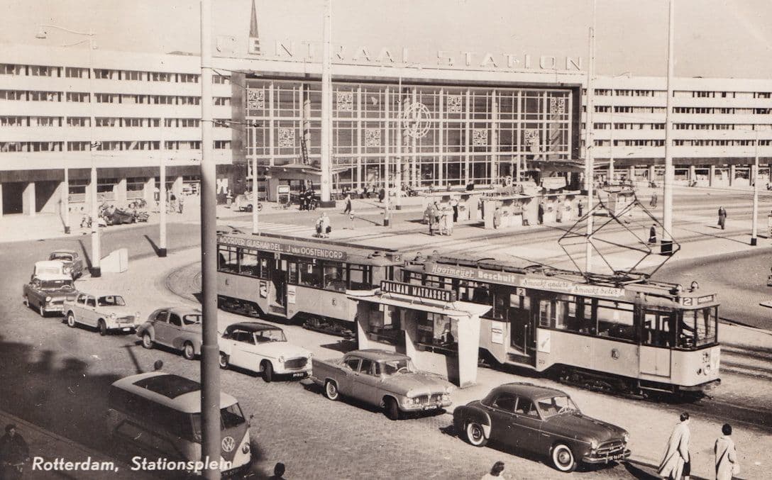 Stationsplein Rotterdam Real Photo Postcard
