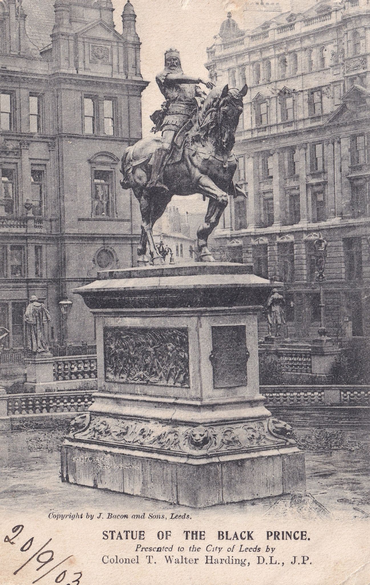 Statue Of The Black Prince Yorkshire 1903 Perhaps Earliest Postcard