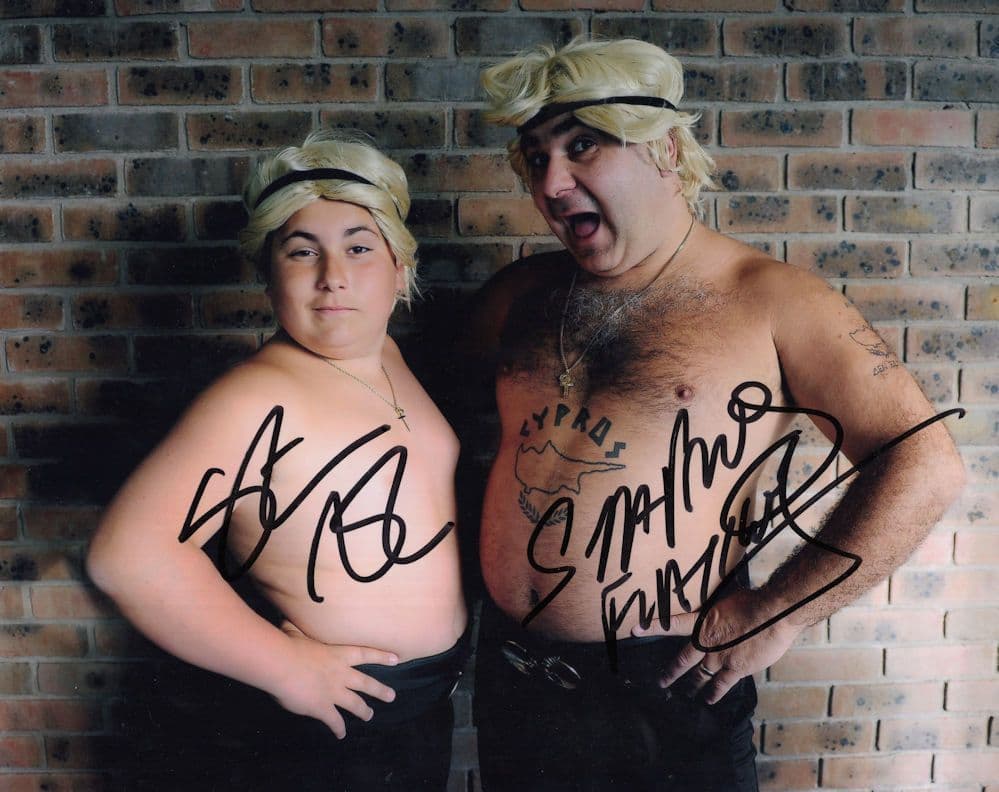 Stavros Flatley Britains Got Talent Rare DOUBLE 10x8 Hand Signed Photo