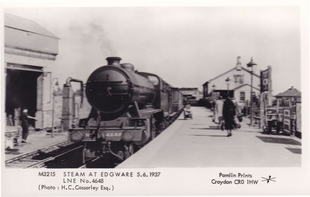 Steam At Edgware Railway Station LNE Train 4468 Postcard