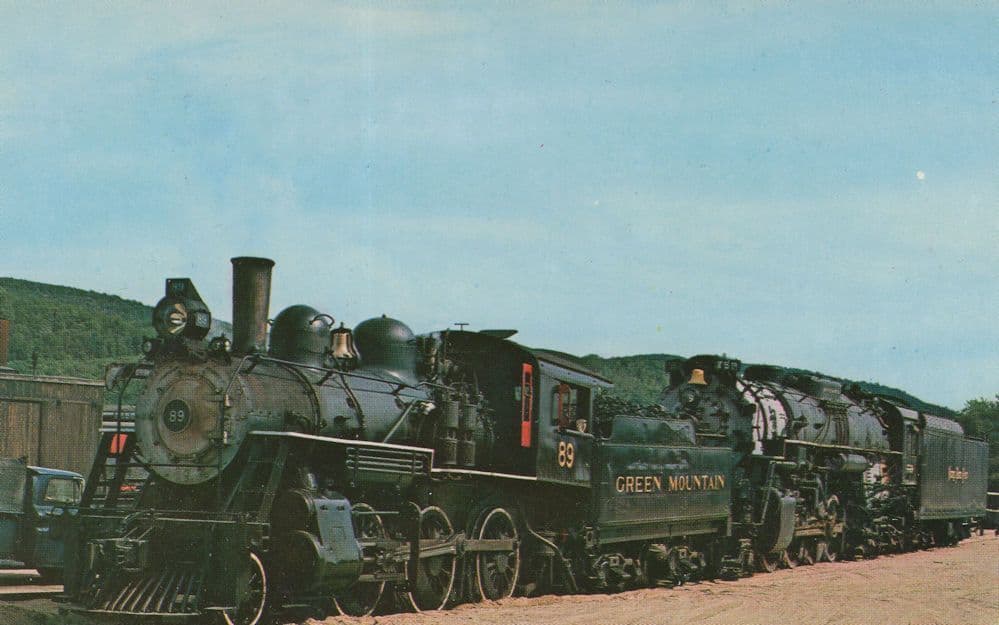 Steamtown USA Bellows Falls Vermont Train Postcard