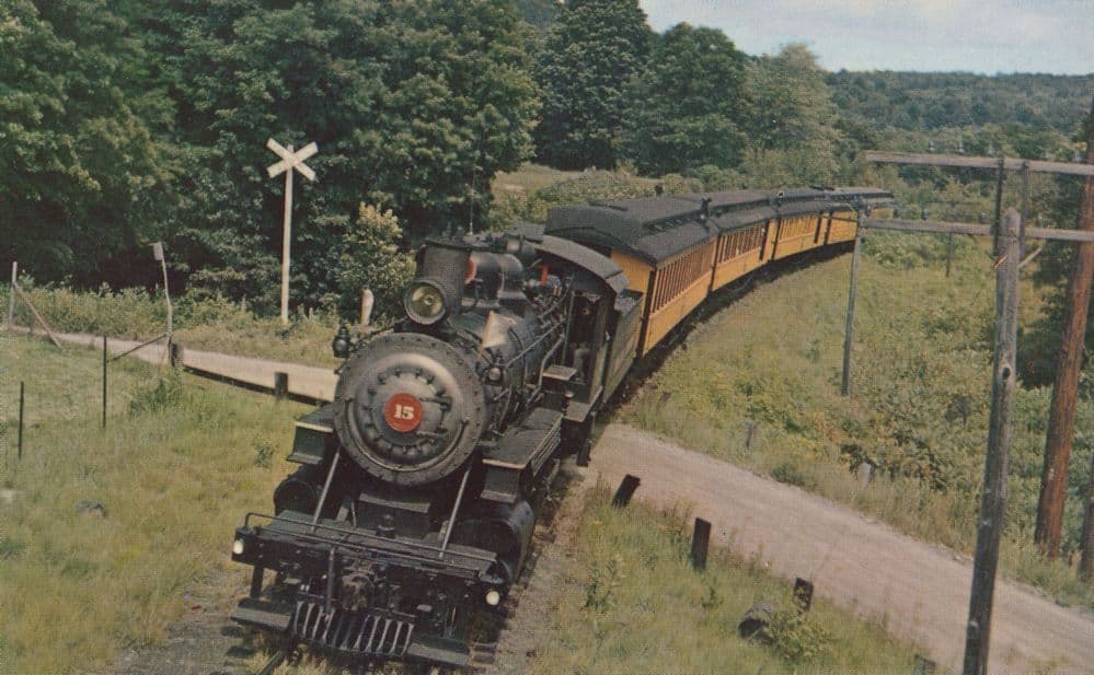 Steamtown USA Live Steam Excursions at Vermont Train Postcard