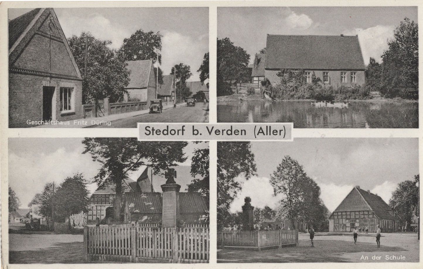 Stedorf Verden Germany Old Postcard